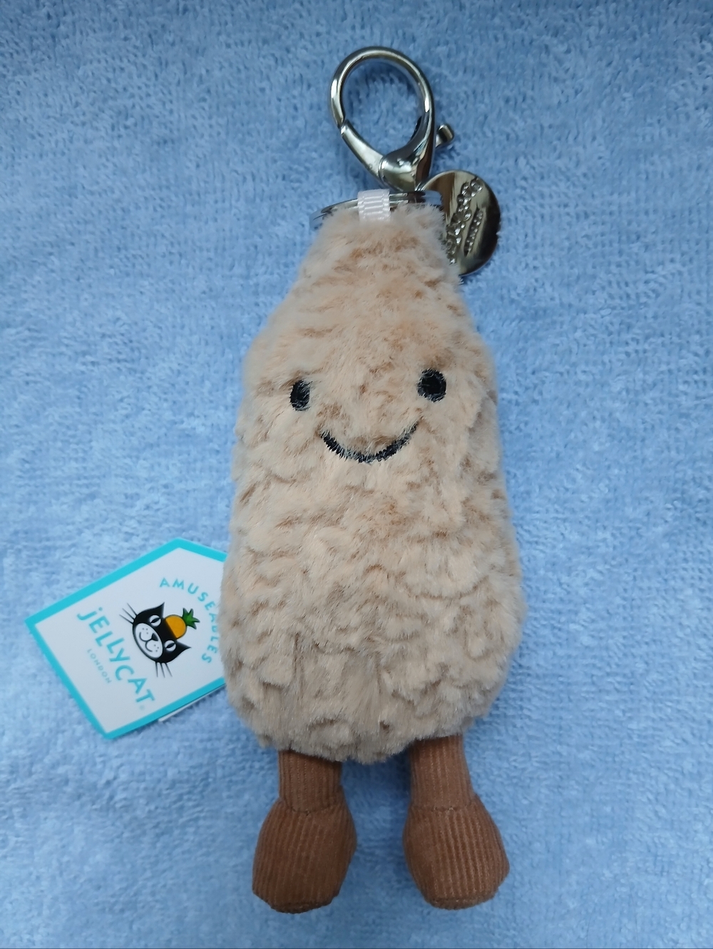 Jellycat Amuseables Peanut Bag Charm NWT